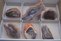 Polished Banded River Agate Nodules  x 6 From Sashe River, Zimbabwe - Toprock Gemstones and Minerals 