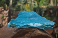 Natural Blue Chrysocolla On Silky Malachite Matrix Specimen  x 1 From Kulukuluku, Congo - Toprock Gemstones and Minerals 