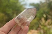 Polished Lovely Selection Of Smokey & Clear Window Quartz Crystals x 12 From Akansobe, Madagascar - TopRock