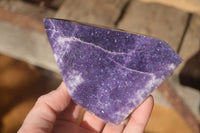 Polished  Beautiful Pale Lepidolite Standing Free Forms  x 2 From Zimbabwe