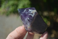 Polished Dark Chevron Amethyst Points  x 6 From Zambia - Toprock Gemstones and Minerals 