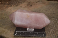 Polished Double Terminated Pink Rose Quartz Points  x 4 From Ambatondrazaka, Madagascar - TopRock