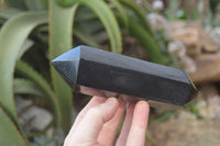 Polished Double Terminated Black Basalt Points  x 4 From Antsirabe, Madagascar