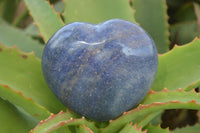 Polished Blue Lazulite Hearts  x 4 From Madagascar - Toprock Gemstones and Minerals 