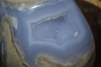 Polished  Blue Lace Agate Standing Free Form  x 1 From Nsanje, Malawi