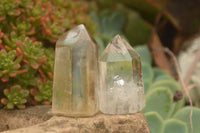 Polished Lovely Selection Of Smokey & Clear Window Quartz Crystals x 12 From Akansobe, Madagascar - TopRock