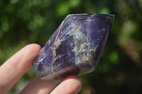 Polished Dark Chevron Amethyst Points  x 6 From Zambia - Toprock Gemstones and Minerals 