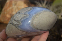 Polished  Blue Lace Agate Standing Free Form  x 1 From Nsanje, Malawi