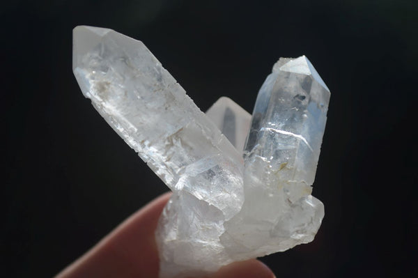 Natural Single Clear Quartz Crystals  x 12 From Mpika, Zambia - Toprock Gemstones and Minerals 