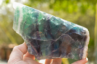 Polished Watermelon Fluorite Standing Slabs  x 2 From Uis, Namibia - TopRock