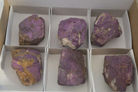 Natural Metallic Purpurite Cobbed Specimens  x 6 From Erongo, Namibia - Toprock Gemstones and Minerals 