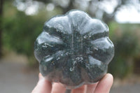 Polished Green Serpentine Pumpkin Carvings  x 2 From Zimbabwe - Toprock Gemstones and Minerals 