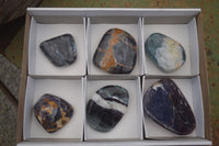 Polished Semi Translucent Watermelon Fluorite Free Forms  x 6 From Uis, Namibia - TopRock