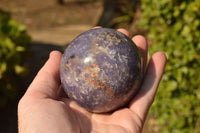 Polished Purple Lepidolite Crystal Spheres  x 8 From Madagascar - TopRock