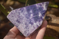 Polished  Beautiful Pale Lepidolite Standing Free Forms  x 2 From Zimbabwe