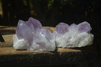 Natural Jacaranda Amethyst Clusters x 2 From Mumbwa, Zambia - TopRock