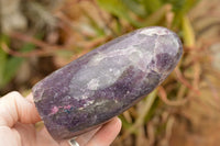 Polished Purple Lepidolite Standing Free Forms  x 3 From Madagascar - TopRock