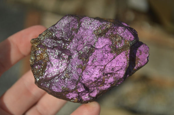 Natural Metallic Purpurite Cobbed Specimens  x 6 From Erongo, Namibia - Toprock Gemstones and Minerals 