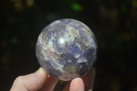 Polished Purple Lepidolite With Rubellite Spheres  x 6 From Madagascar - Toprock Gemstones and Minerals 