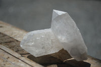 Natural Single Clear Quartz Crystals  x 12 From Mpika, Zambia - Toprock Gemstones and Minerals 