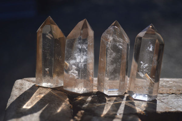 Polished Small Smokey Quartz Points x 12 From Madagascar