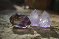 Polished Window Amethyst Points x 25 From Ankazobe, Madagascar