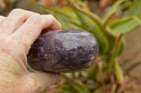 Polished Purple Lepidolite Standing Free Forms  x 3 From Madagascar - TopRock