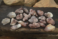 Natural Red Hematoid Quartz Specimens x 24 From Karoi, Zimbabwe