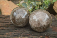 Polished Smokey Morion Quartz Spheres  x 2 From Madagascar - TopRock