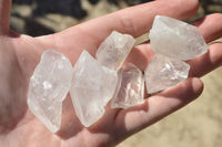 Natural Semi Optic Single Quartz Crystals x 63 From Zambia - TopRock