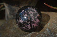 Polished Rhodonite Spheres x 4 From Madagascar