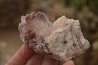 Natural Red Hematoid Phantom Quartz Clusters x 6 From Zambia