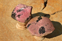 Polished Semi Polished Pink & Black Rhodonite Free Forms  x 5 From Ambindavato, Madagascar - TopRock