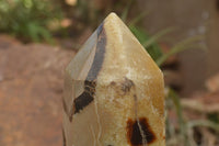 Polished Large Septaria (Yellow Calcite and Aragonite) Point x 1 From Mahajanga, Madagascar - TopRock