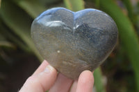 Polished Blue Lazulite Hearts  x 6 From Madagascar