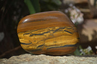 Polished Golden Tigers Eye Free Forms x 4 From Prieska, Northern Cape