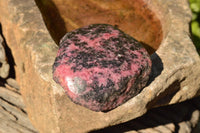 Polished Semi Polished Pink & Black Rhodonite Free Forms  x 5 From Ambindavato, Madagascar - TopRock