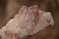 Natural Red Hematoid Phantom Quartz Clusters x 6 From Zambia