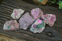 Natural Pink Salrose Cobaltion Dolomite Specimens x 6 From Kakanda, Congo