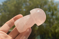 Polished Gemmy Pink Rose Quartz Mushrooms  x 6 From Madagascar - TopRock