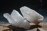 Natural Single Clear Quartz Crystals  x 12 From Mpika, Zambia - Toprock Gemstones and Minerals 