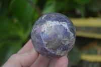 Polished Purple Lepidolite With Rubellite Spheres  x 6 From Madagascar - Toprock Gemstones and Minerals 