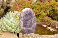 Polished Purple Lepidolite Standing Free Forms  x 3 From Madagascar - TopRock