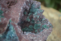 Natural Drusi Quartz Coated Malachite In Red Copper Dolomite  x 1 From Likasi, Congo - Toprock Gemstones and Minerals 