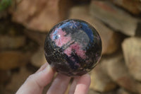 Polished Rhodonite Spheres x 4 From Madagascar