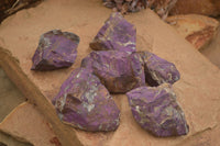 Natural Selected Rough Purpurite Specimens  x 6 From Namibia - TopRock