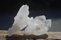 Natural Highly Selected Single Clear Quartz Crystals  x 35 From Mpika, Zambia - Toprock Gemstones and Minerals 