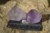 Polished Window Amethyst Points x 25 From Ankazobe, Madagascar