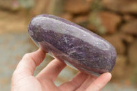 Polished Purple Lepidolite Standing Free Forms  x 3 From Madagascar - TopRock