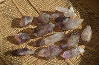 Natural Single Window Amethyst Crystals  x 12 From Chiredzi, Zimbabwe